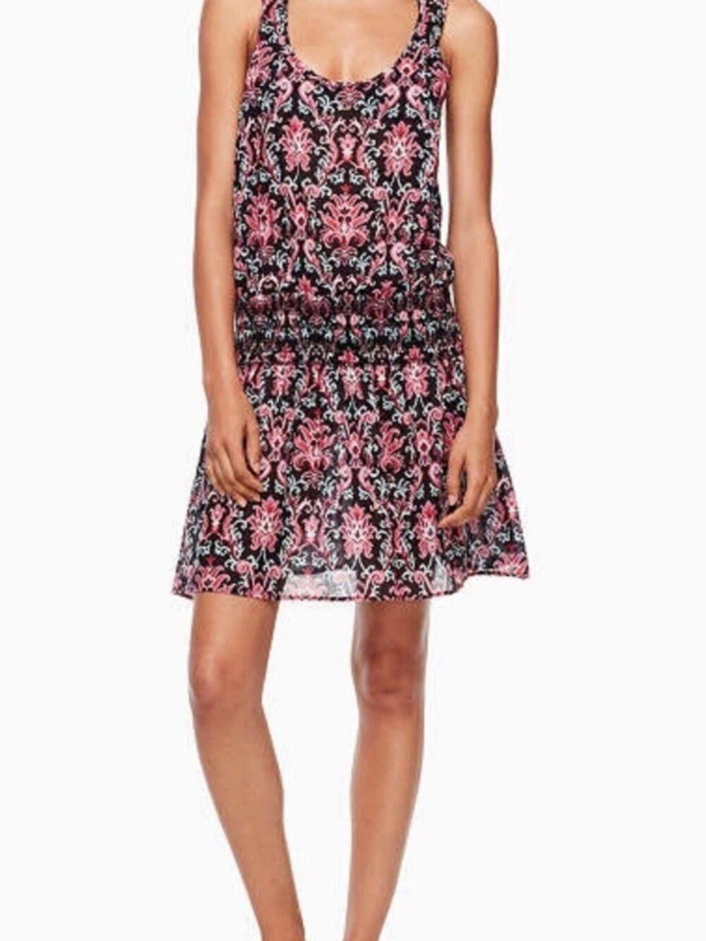 Kate Spade Oasis Beach Cover Up Dress Size XL? Floral Sleeveless Pullover